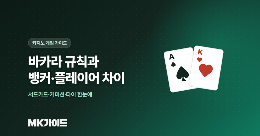 바카라 규칙과 뱅커 플레이어 차이