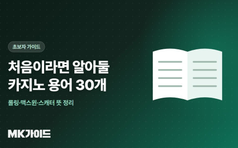 카지노 초보자 용어 30개